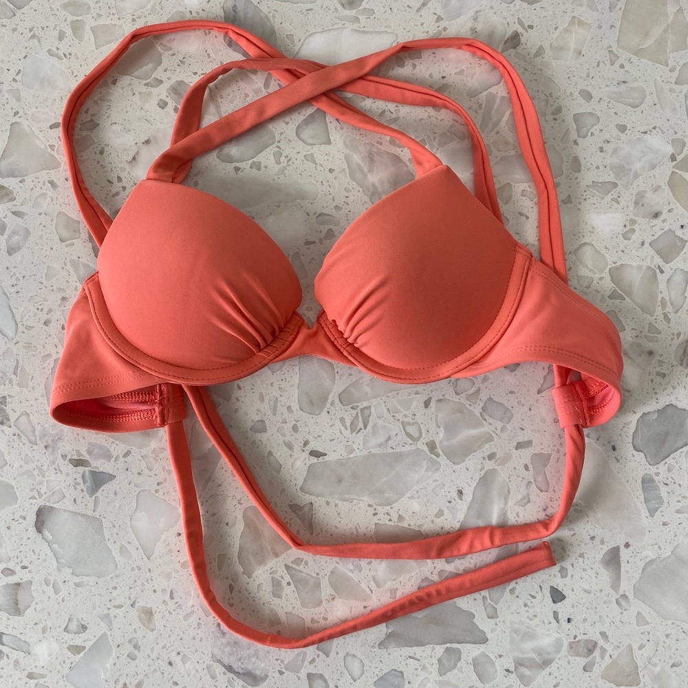 Coral swim top
